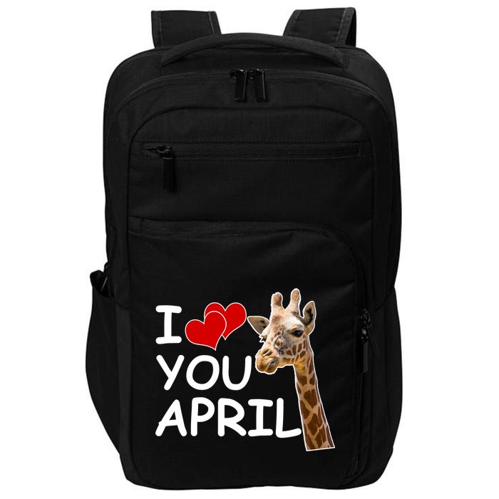 I Love You April The Giraffe Photo Impact Tech Backpack