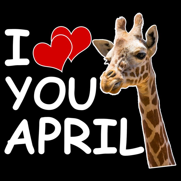 I Love You April The Giraffe Photo Impact Tech Backpack