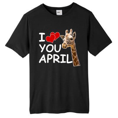 I Love You April The Giraffe Photo Tall Fusion ChromaSoft Performance T-Shirt