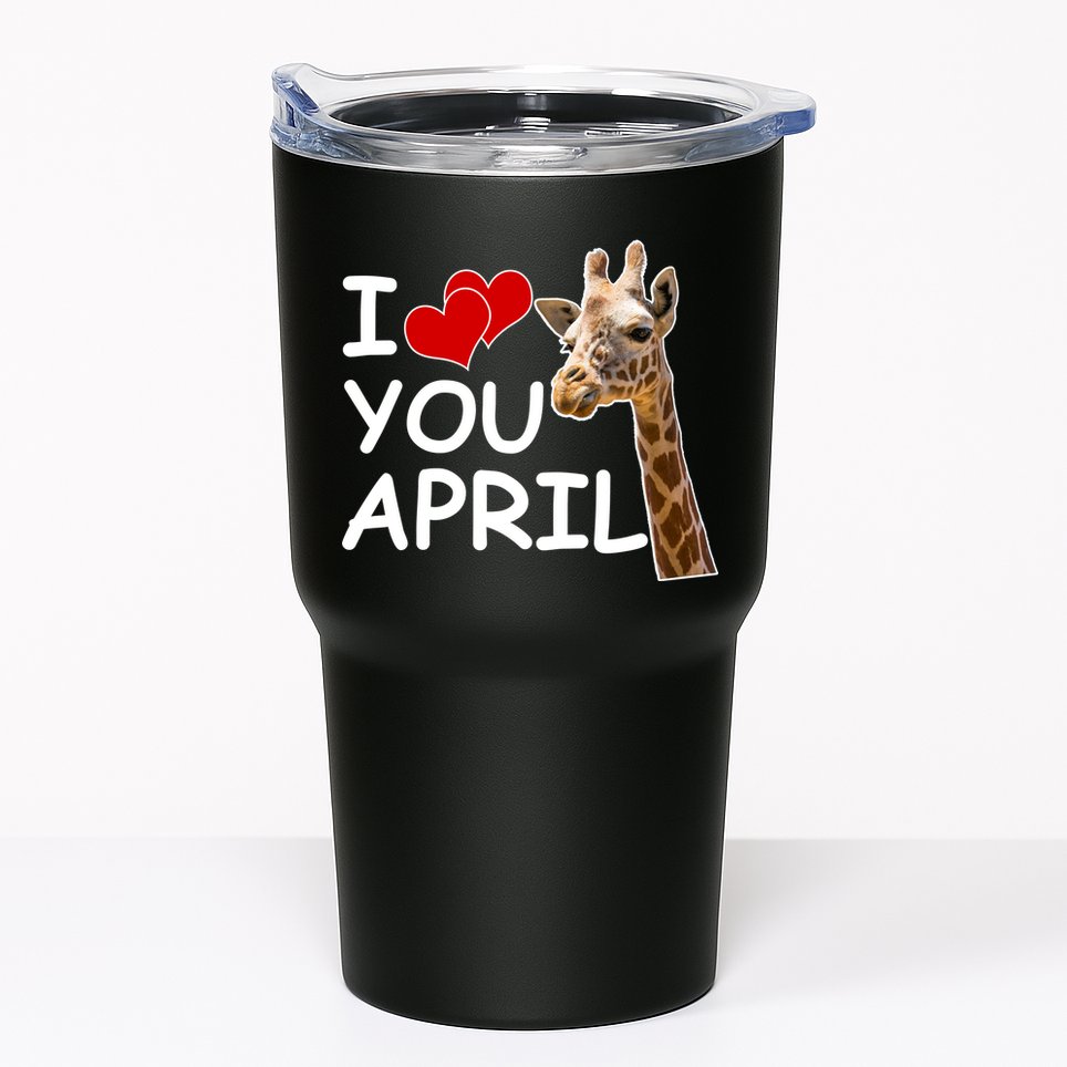 I Love You April The Giraffe Photo Tumbler