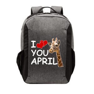 I Love You April The Giraffe Photo Vector Backpack