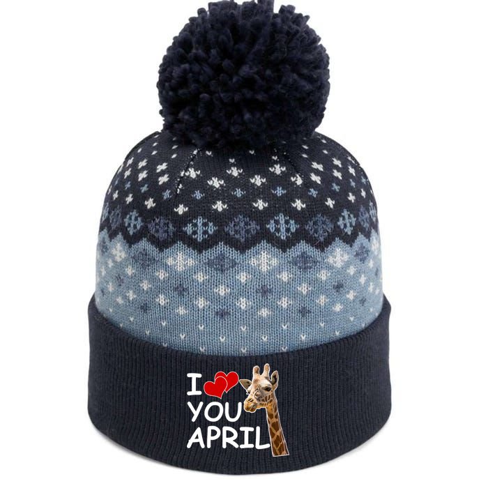 I Love You April The Giraffe Photo The Baniff Cuffed Pom Beanie