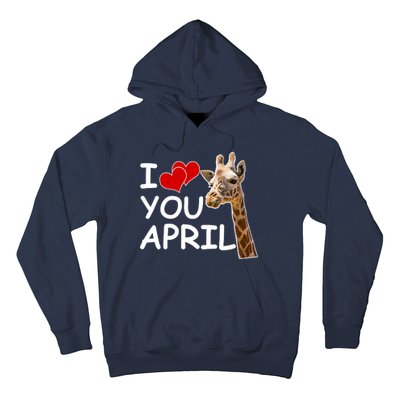 I Love You April The Giraffe Photo Hoodie