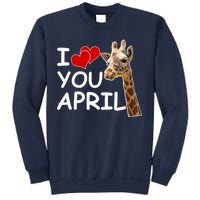 I Love You April The Giraffe Photo Sweatshirt