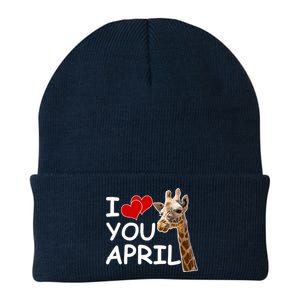 I Love You April The Giraffe Photo Knit Cap Winter Beanie