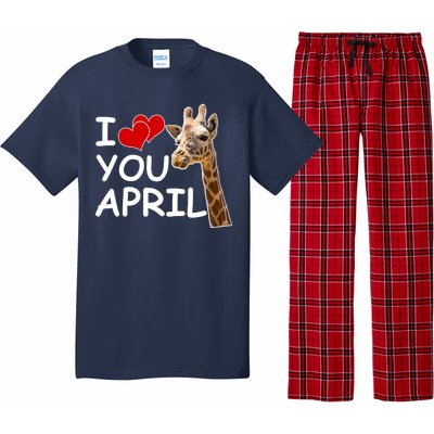 I Love You April The Giraffe Photo Pajama Set