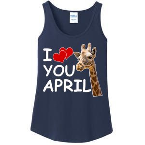 I Love You April The Giraffe Photo Ladies Essential Tank