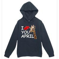 I Love You April The Giraffe Photo Urban Pullover Hoodie