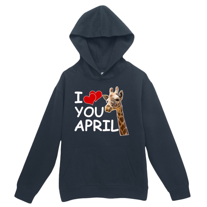 I Love You April The Giraffe Photo Urban Pullover Hoodie