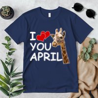 I Love You April The Giraffe Photo Premium T-Shirt