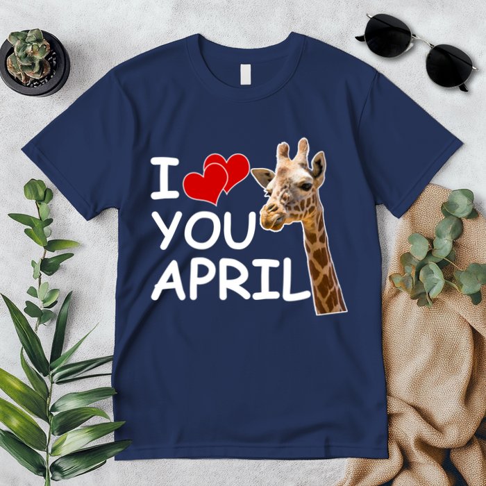 I Love You April The Giraffe Photo Premium T-Shirt
