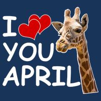 I Love You April The Giraffe Photo Premium T-Shirt