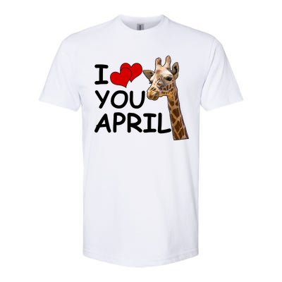 I Love You April The Giraffe Photo Softstyle CVC T-Shirt