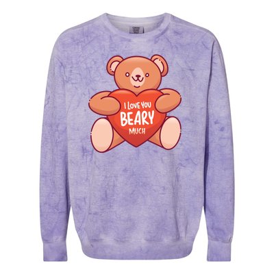 I Love You Beary Much Colorblast Crewneck Sweatshirt