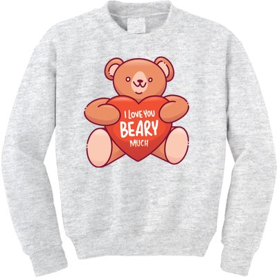 I Love You Beary Much Kids Sweatshirt