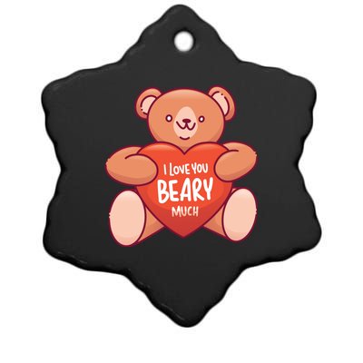 I Love You Beary Much Ceramic Star Ornament