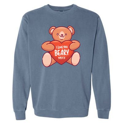 I Love You Beary Much Garment-Dyed Sweatshirt