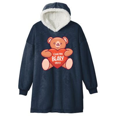 I Love You Beary Much Hooded Wearable Blanket