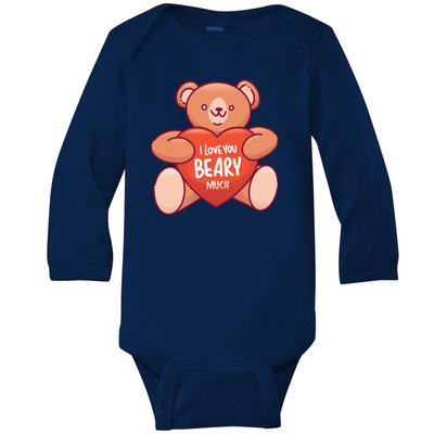 I Love You Beary Much Baby Long Sleeve Bodysuit