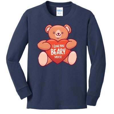 I Love You Beary Much Kids Long Sleeve Shirt