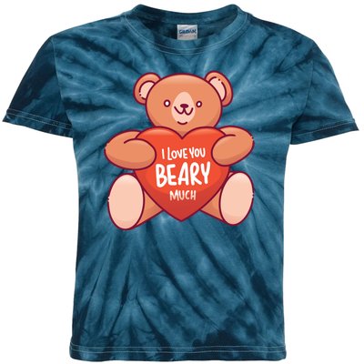 I Love You Beary Much Kids Tie-Dye T-Shirt