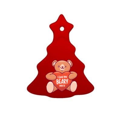 I Love You Beary Much Ceramic Tree Ornament