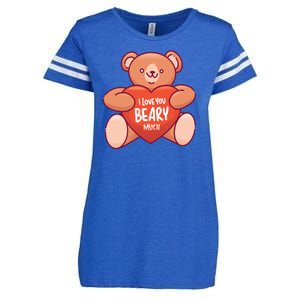 I Love You Beary Much Enza Ladies Jersey Football T-Shirt