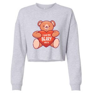 I Love You Beary Much Cropped Pullover Crew