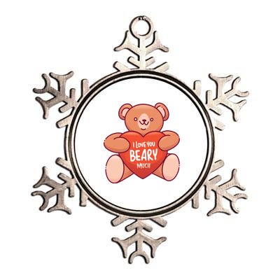 I Love You Beary Much Metallic Star Ornament