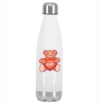 I Love You Beary Much Stainless Steel Insulated Water Bottle