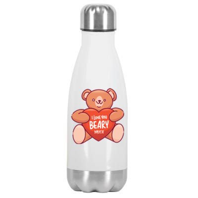 I Love You Beary Much Stainless Steel Insulated Water Bottle