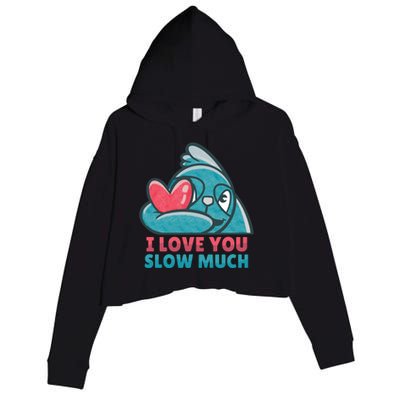 I Love You Slow Much Crop Fleece Hoodie