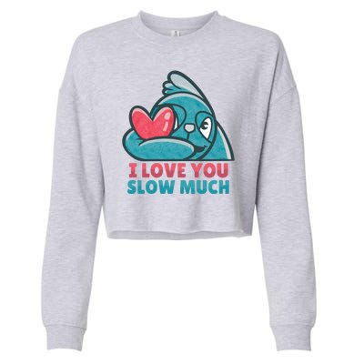 I Love You Slow Much Cropped Pullover Crew