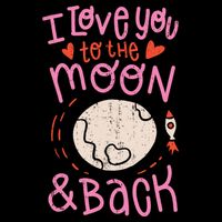 I Love You To The Moon And Back USA-Made Doggie Bandana