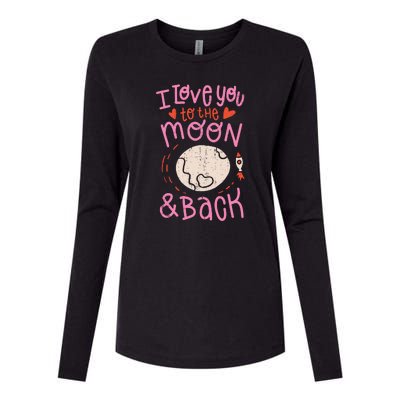 I Love You To The Moon And Back Womens Cotton Relaxed Long Sleeve T-Shirt