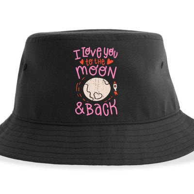 I Love You To The Moon And Back Sustainable Bucket Hat