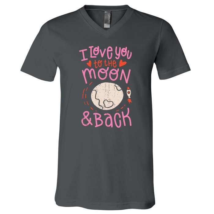 I Love You To The Moon And Back V-Neck T-Shirt