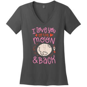 I Love You To The Moon And Back Women's V-Neck T-Shirt