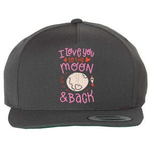 I Love You To The Moon And Back Wool Snapback Cap