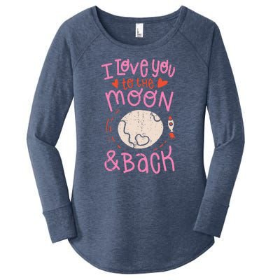 I Love You To The Moon And Back Women's Perfect Tri Tunic Long Sleeve Shirt