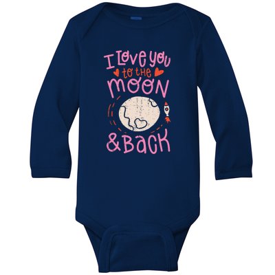 I Love You To The Moon And Back Baby Long Sleeve Bodysuit