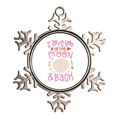 I Love You To The Moon And Back Metallic Star Ornament