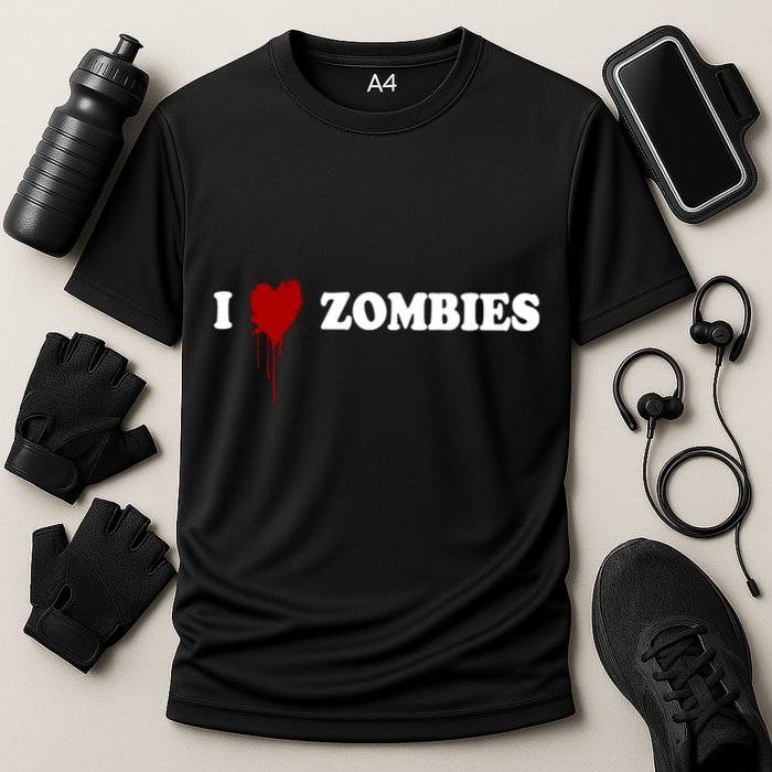 I Love Zombies Cooling Performance Crew T-Shirt