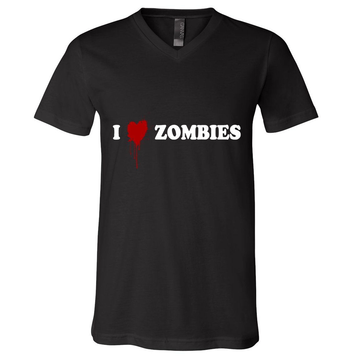 I Love Zombies V-Neck T-Shirt