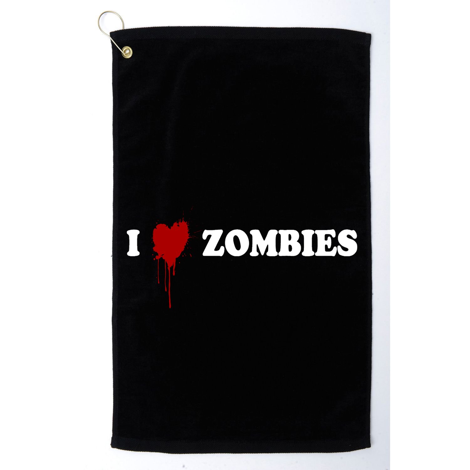 I Love Zombies Golf Towel