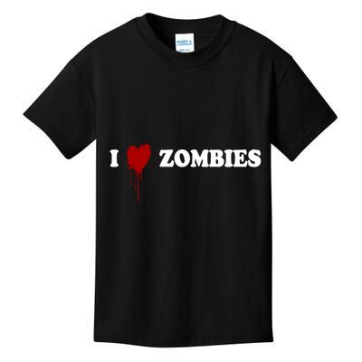 I Love Zombies Kids T-Shirt