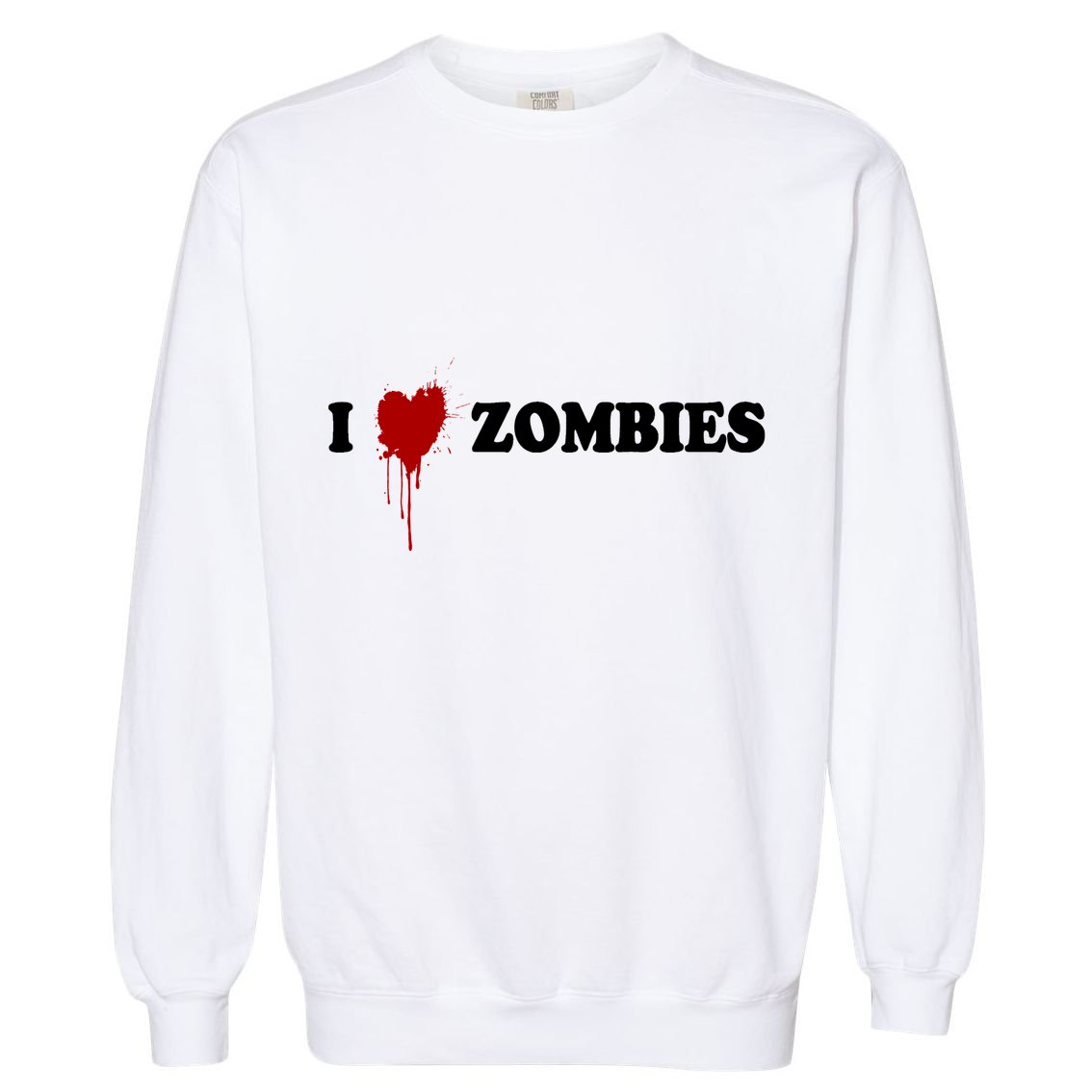 I Love Zombies Garment-Dyed Sweatshirt