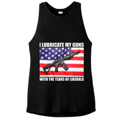 I Lubricate My Guns With Tears Of Liberals Ladies PosiCharge Tri-Blend Wicking Tank