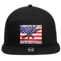 I Lubricate My Guns With Tears Of Liberals 7 Panel Mesh Trucker Snapback Hat