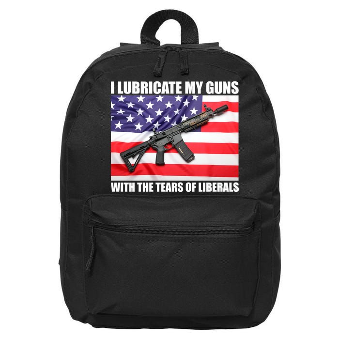 I Lubricate My Guns With Tears Of Liberals 16 in Basic Backpack